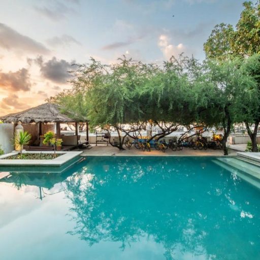 Un refuge tranquille à Gili Trawangan, parfait pour se relaxer au bord de l’eau
