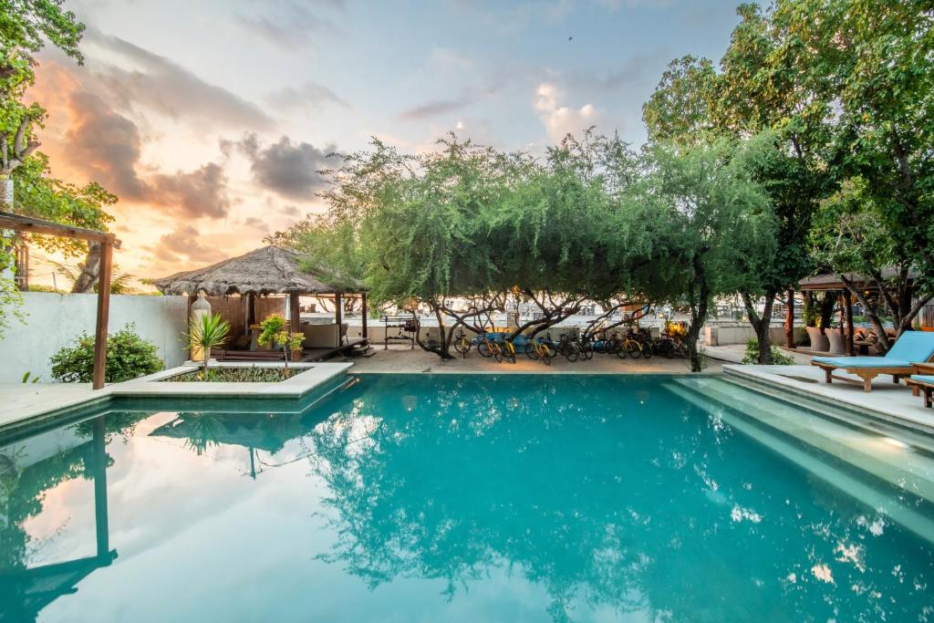 Un refuge tranquille à Gili Trawangan, parfait pour se relaxer au bord de l’eau