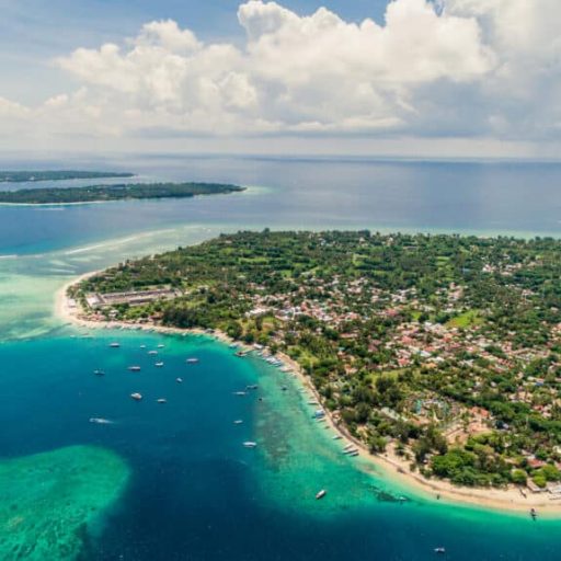 La beauté de l'île de Gili Trawangan