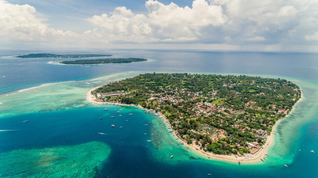 La beauté de l'île de Gili Trawangan